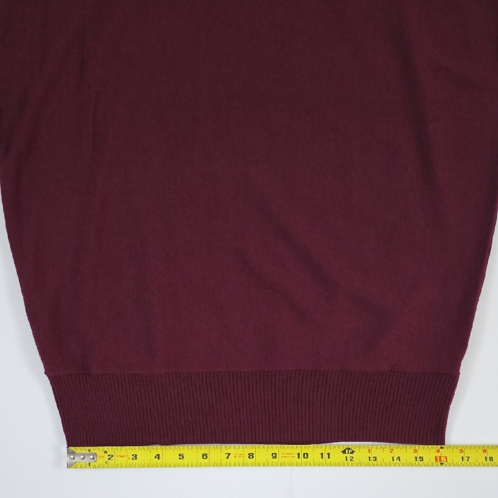 NWT Telluride Women's Burgundy Extra Fine Merino Wool Funnel Neck Sweater Size M - Picture 12 of 16